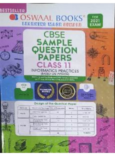 CBSE Sample Question Papers Class 11 Information Practices (Based on Python) for 2021 Exam